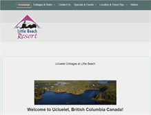 Tablet Screenshot of littlebeachresort.com